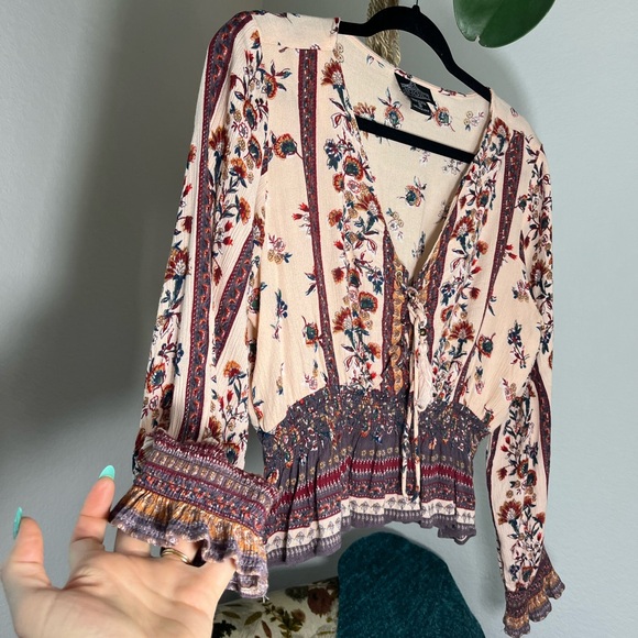 Boho floral long sleeve blouse - Picture 3 of 7